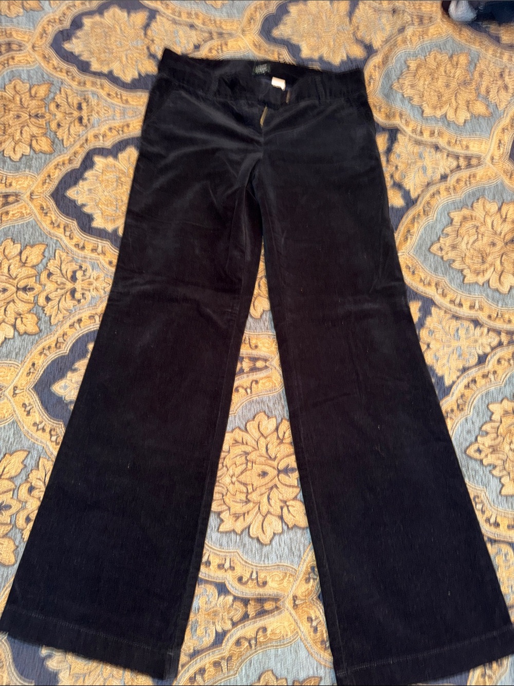J. Crew Black Velet Flare Pants